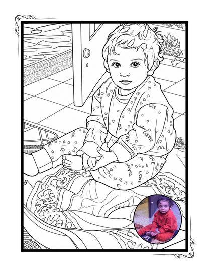 Coloring Book with Small Colored images.