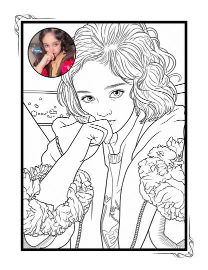 Coloring Book with Small Colored images.