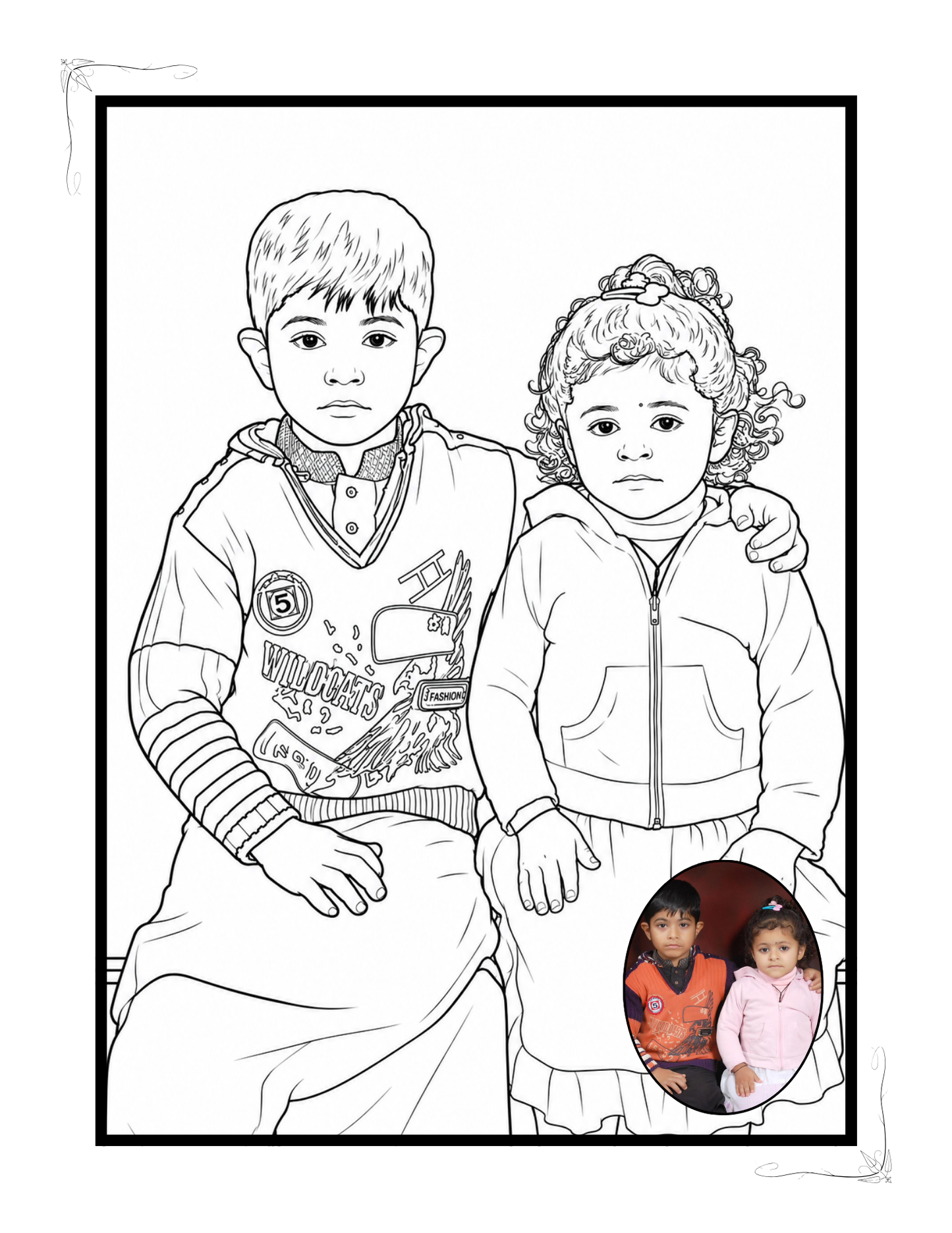 Personalized Coloring Books With Colored Photo