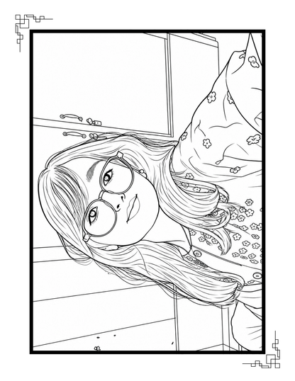 Coloring Book With Sketch.
