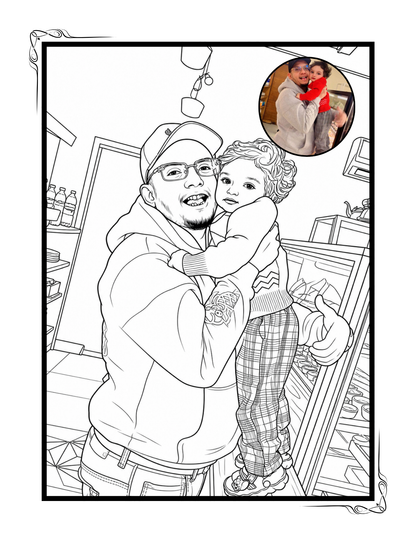 Coloring Book with Small Colored images.