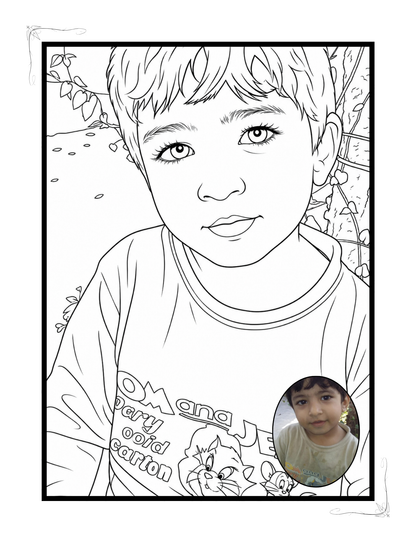 Personalized Coloring Books With Colored Photo