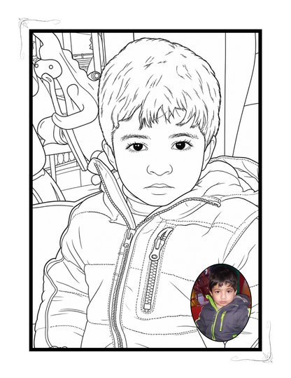 Personalized Coloring Books With Colored Photo