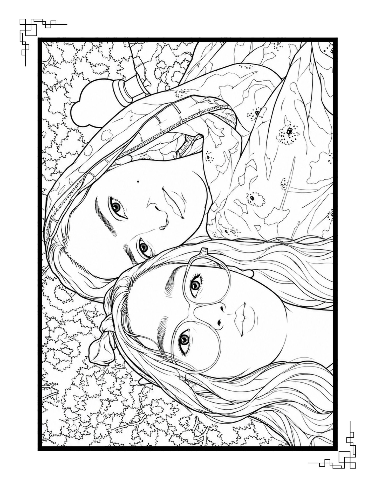 Coloring Book With Sketch.