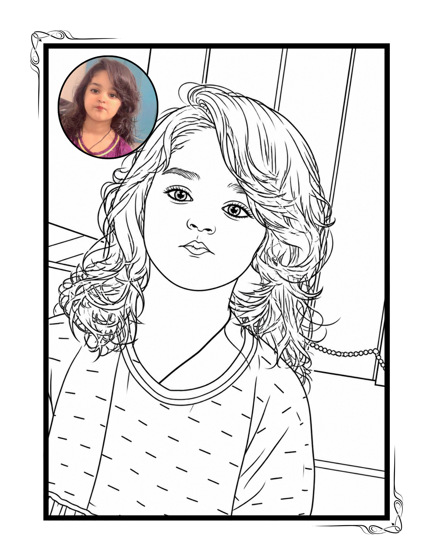 Coloring Book with Small Colored images.
