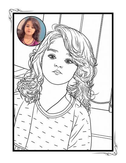 Coloring Book with Small Colored images.