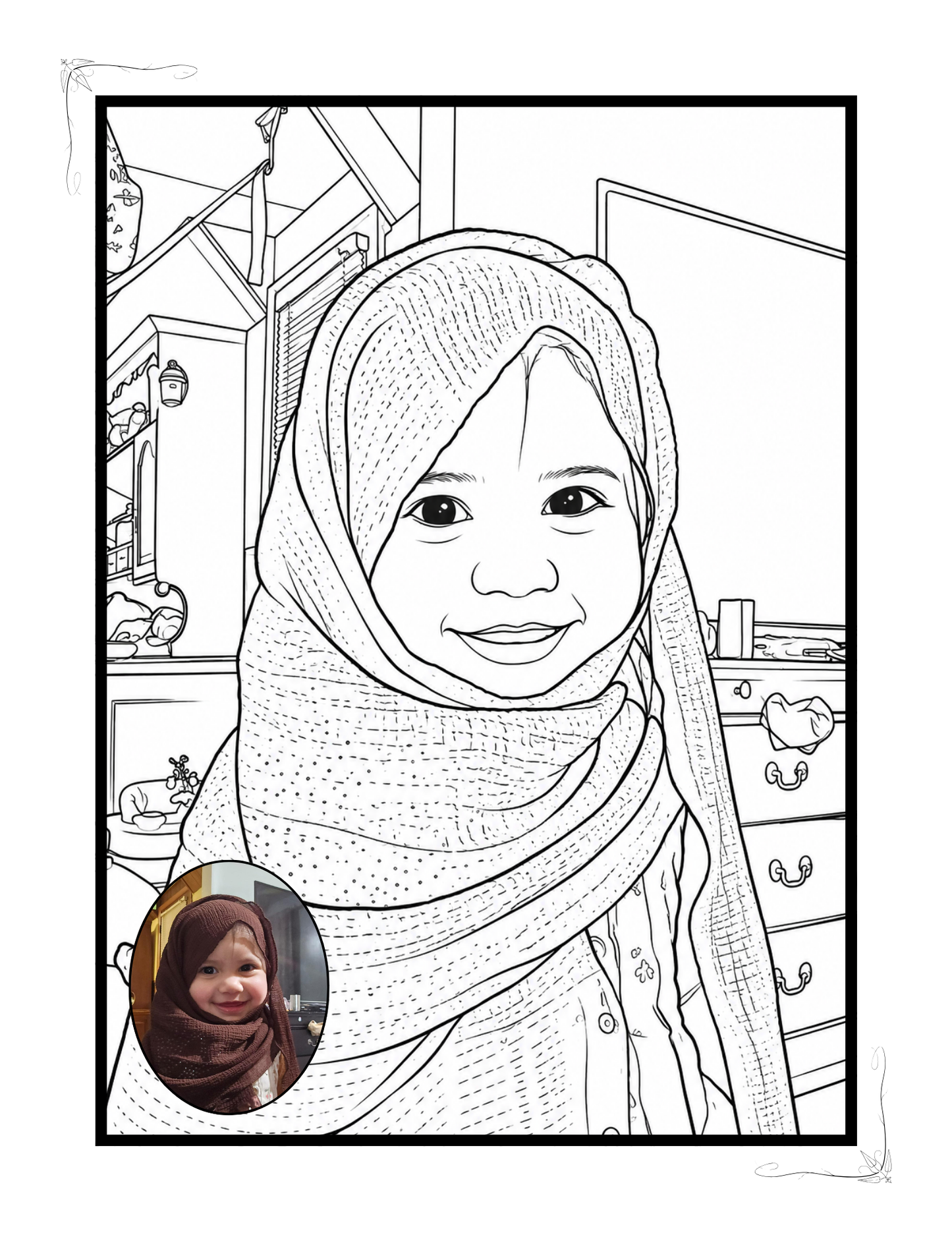 Personalized Coloring Books With Colored Photo