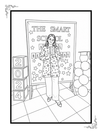 Coloring Book With Sketch.