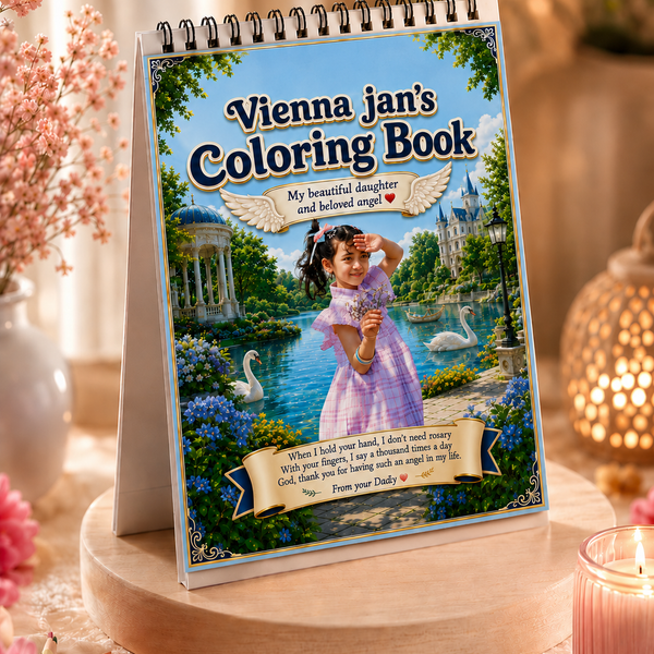 Coloring Book With Small Colored Photo