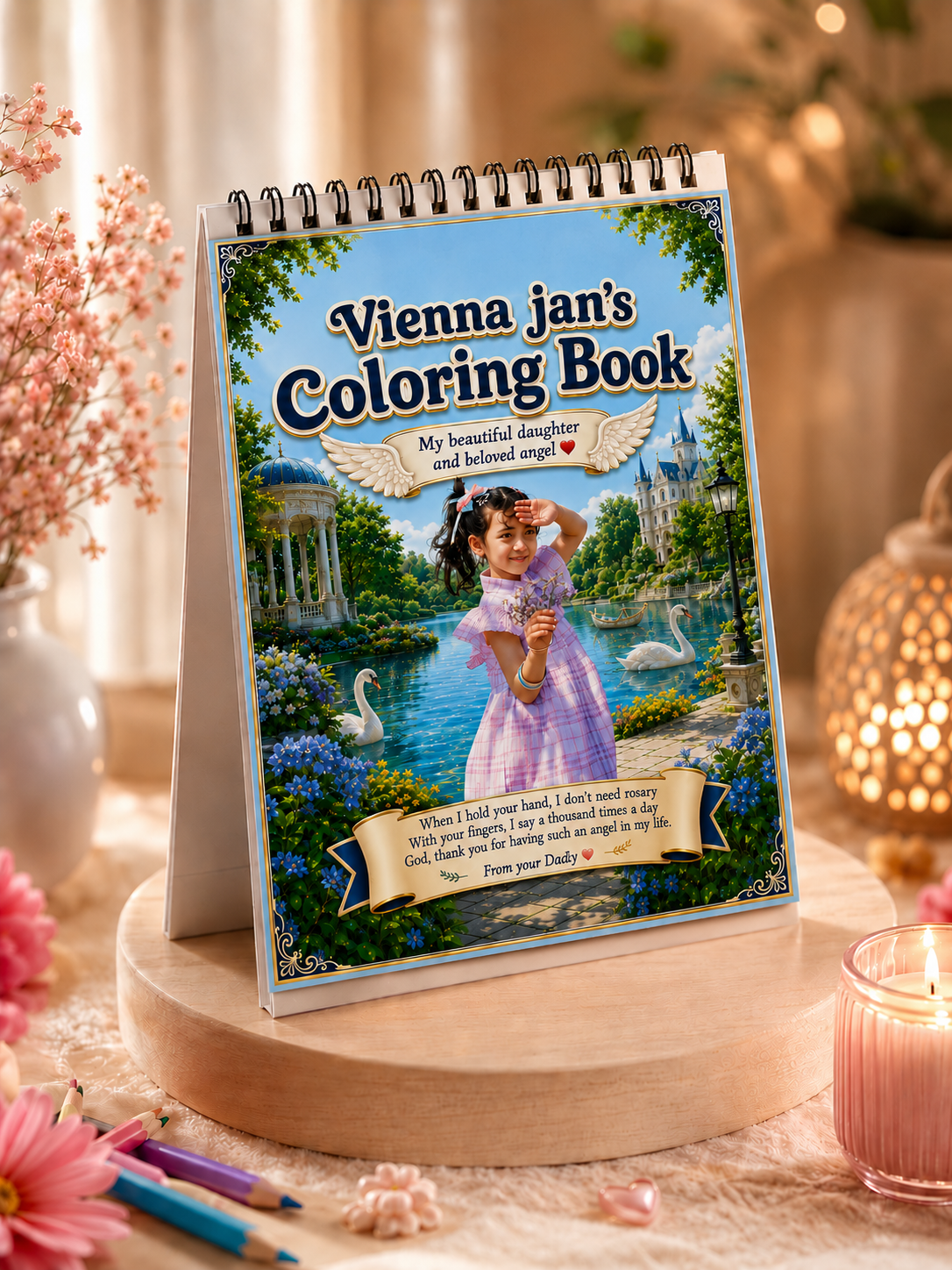 Coloring Book With Small Colored Photo
