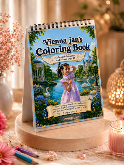 Coloring Book With Small Colored Photo
