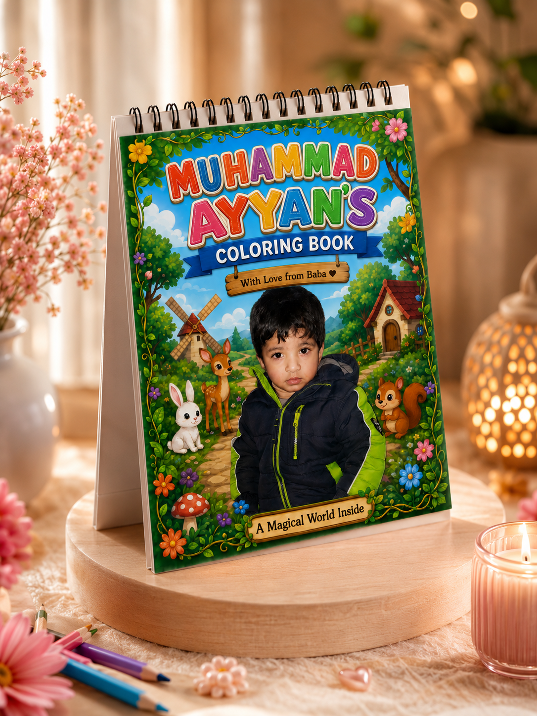 Personalized Coloring Books With Colored Photo