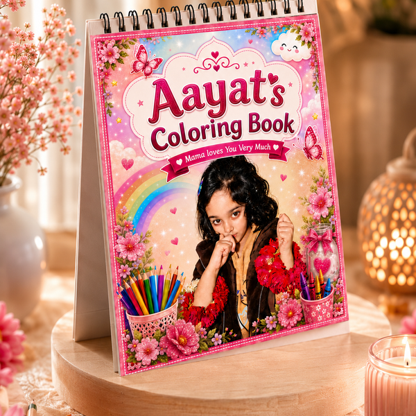 Coloring Book with Small Colored images.