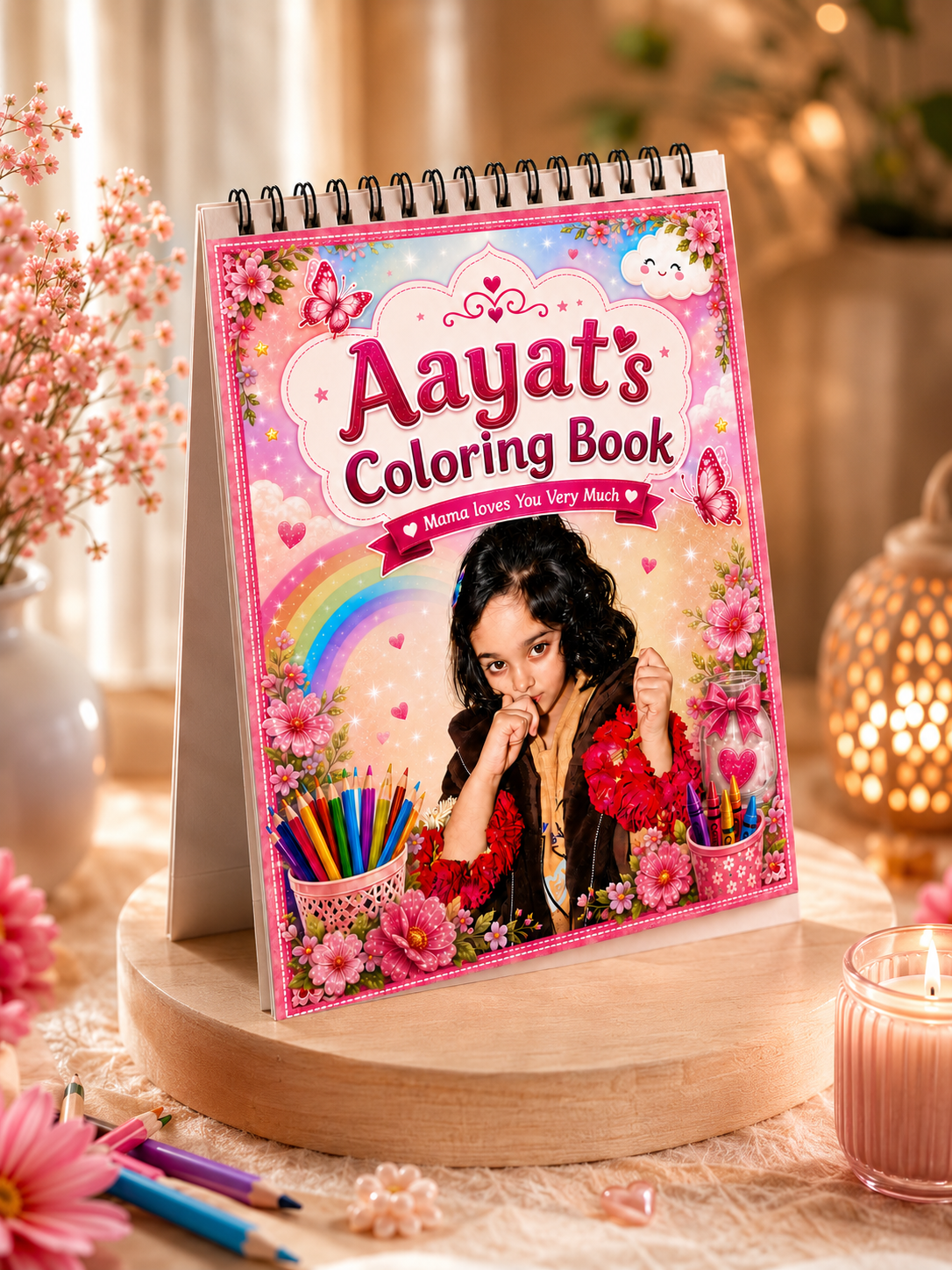 Coloring Book with Small Colored images.